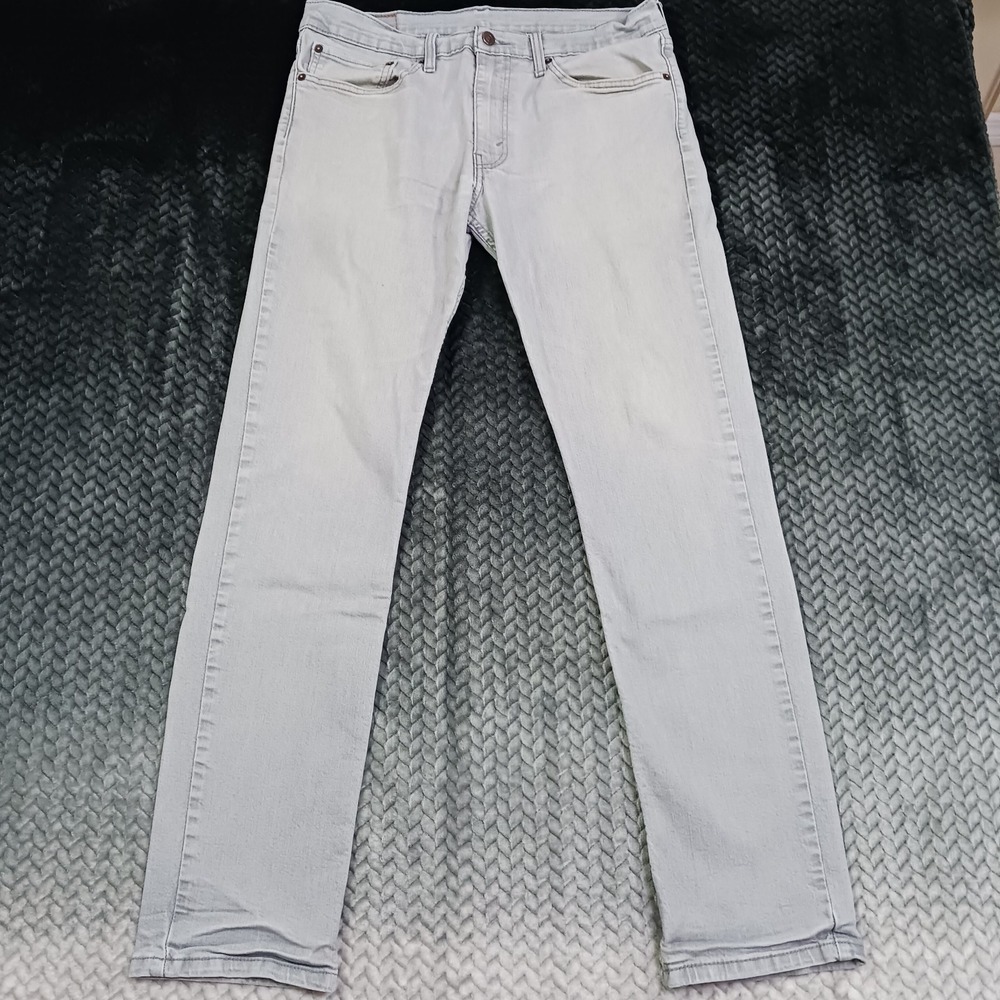 Levi's 511 Jeans Men's 34x32 Gray Cotton Denim Straight Travel Workwear Stretch